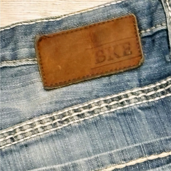 Buckle BKE Tyler Jeans Straight Leg Medium Wash Blue Denim Distressed Stretch33S - Picture 14 of 16